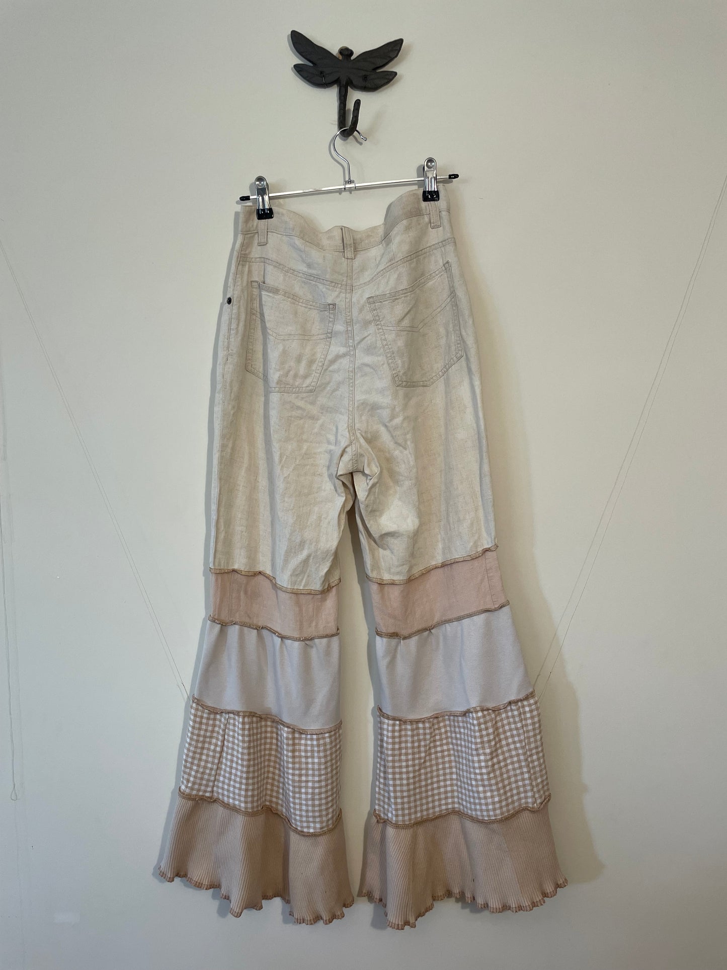 Cream 'Jean' Flare Pants