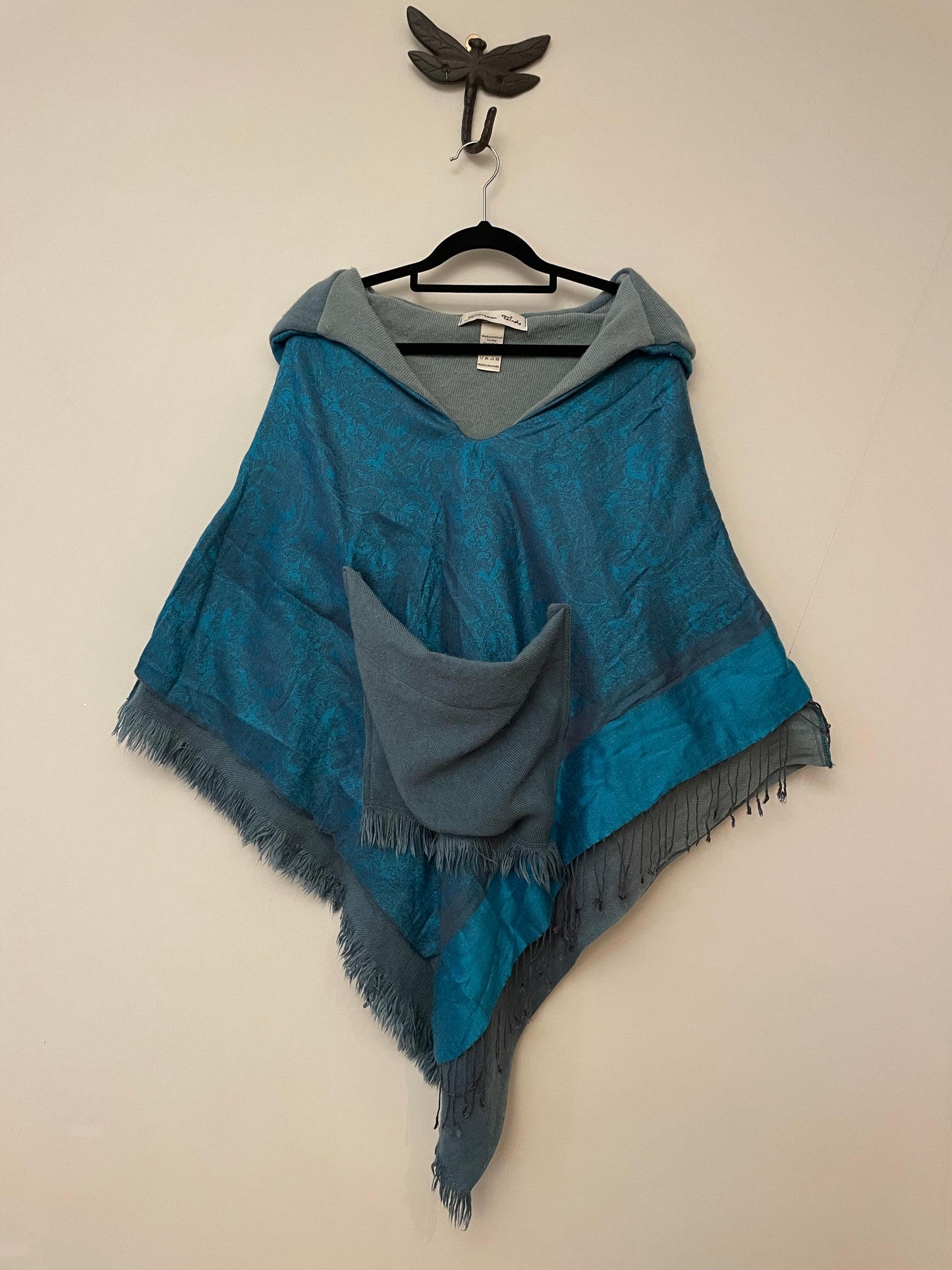 Dusty Blue Poncho