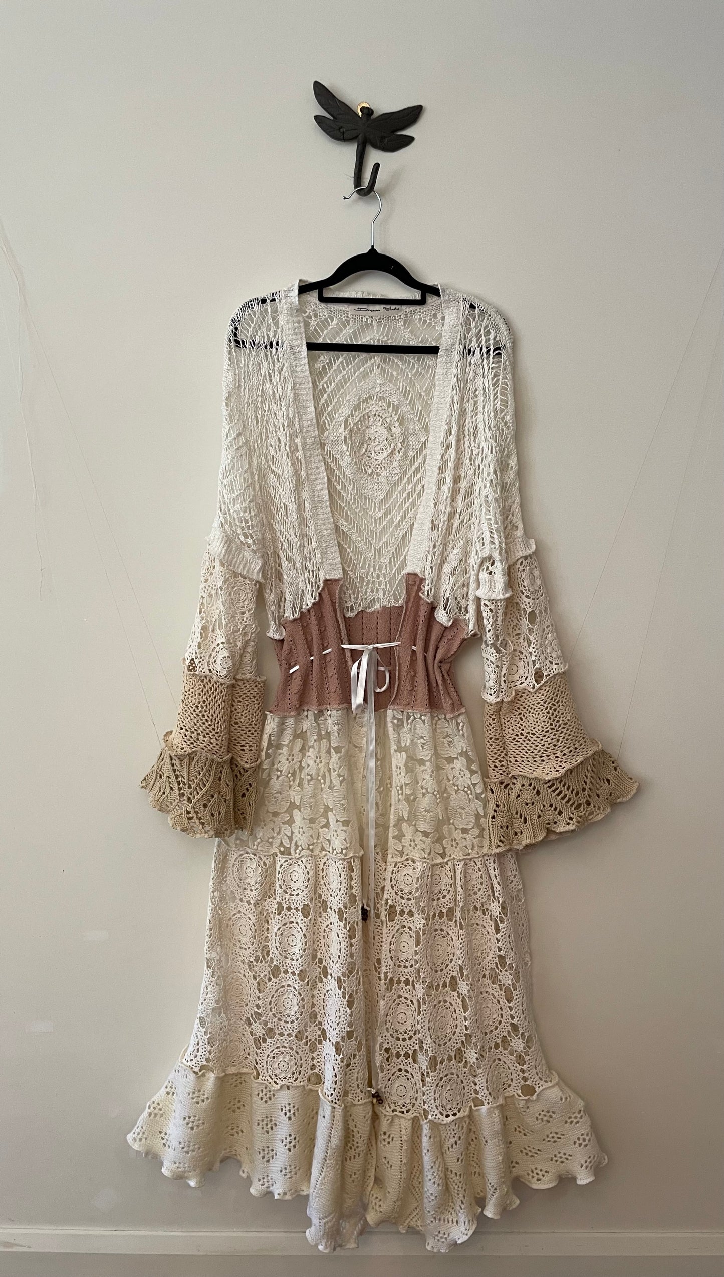 Lace and Crochet Robe Dress