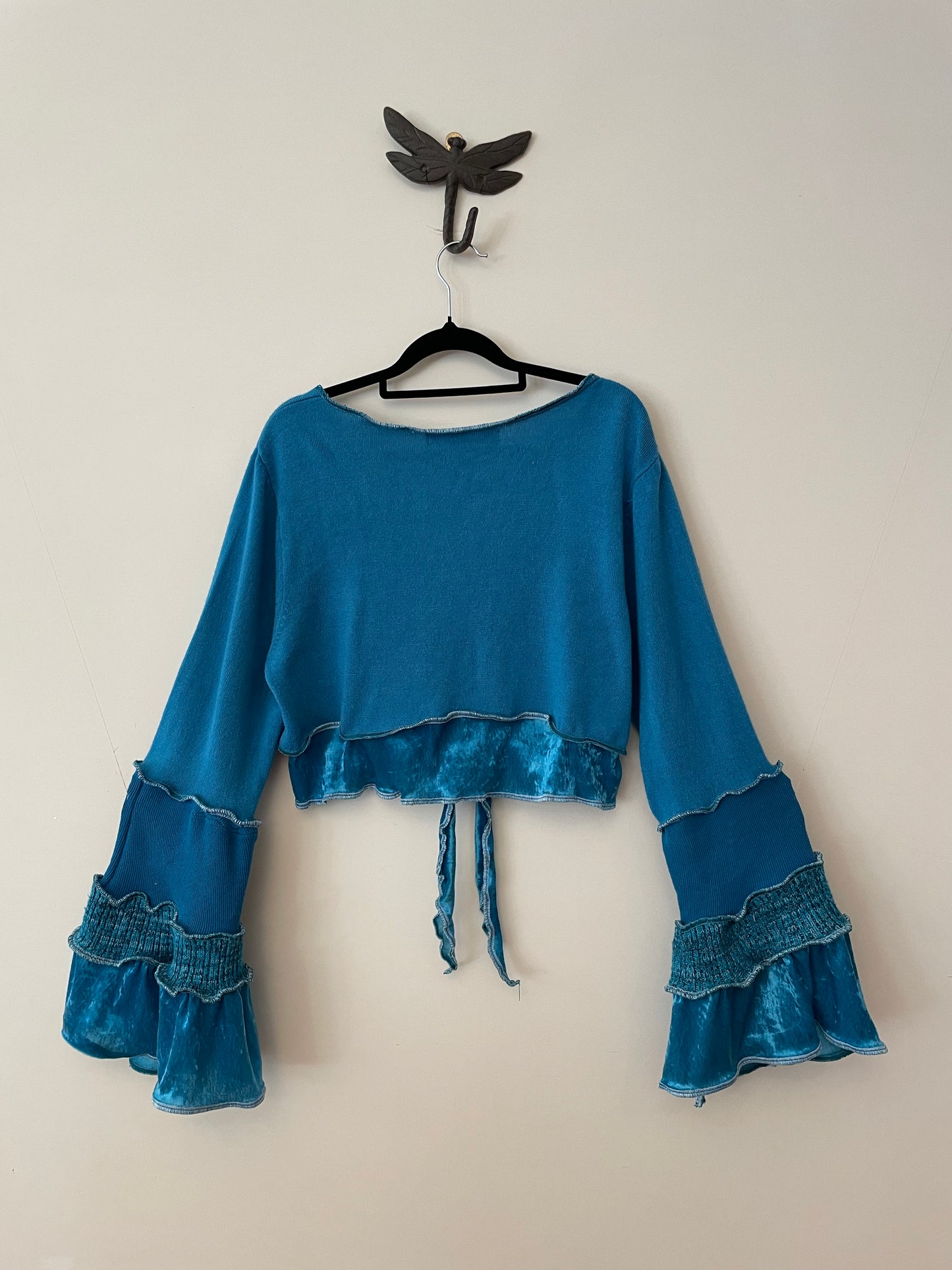 Turquoise Flare Tie Top