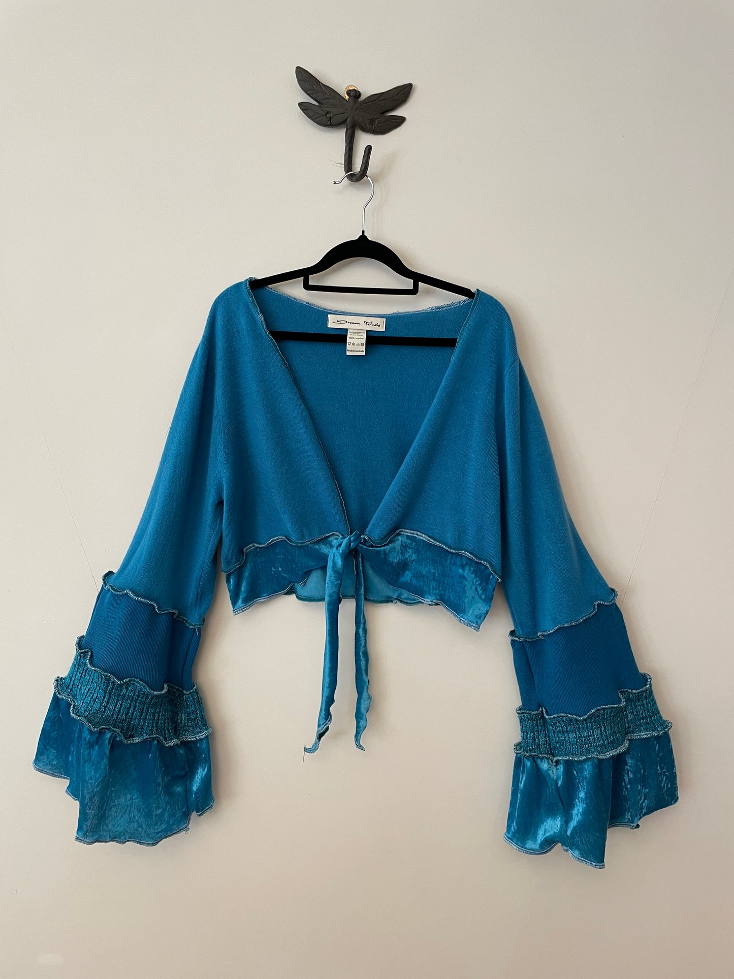 Turquoise Flare Tie Top