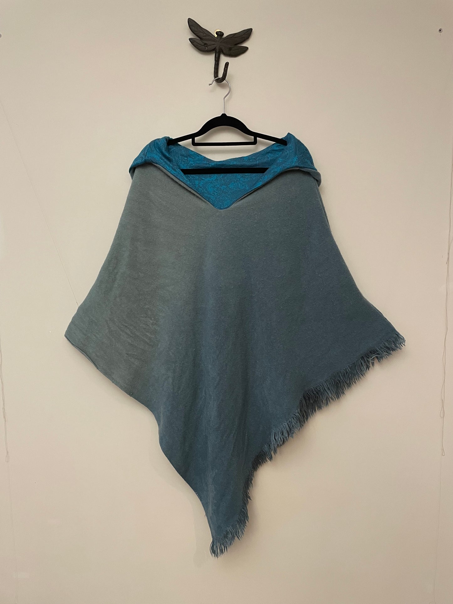 Dusty Blue Poncho