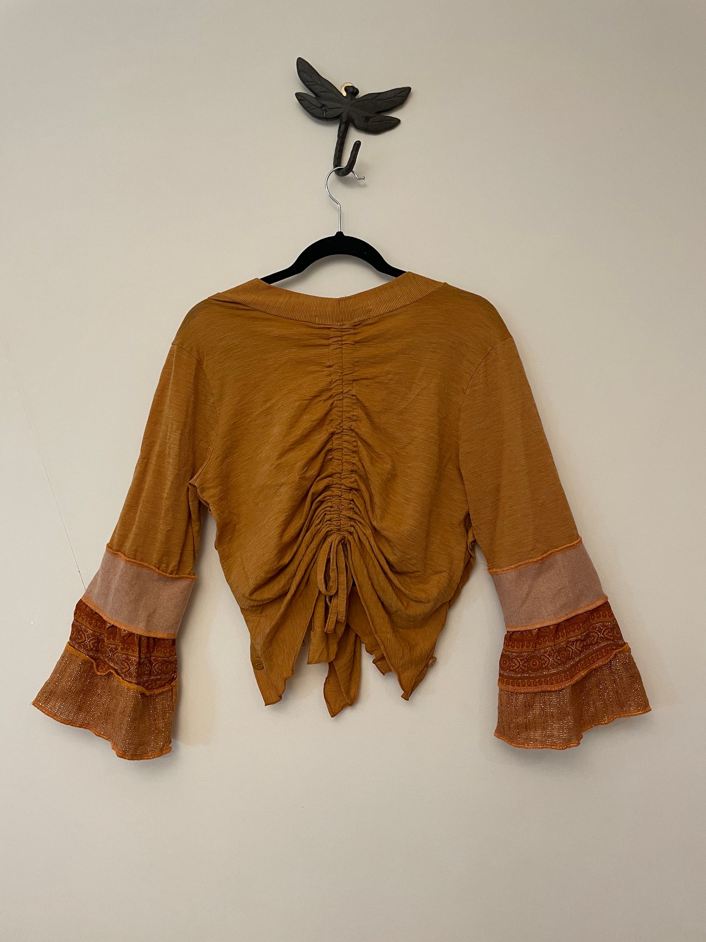 Orange Flare Tie Top