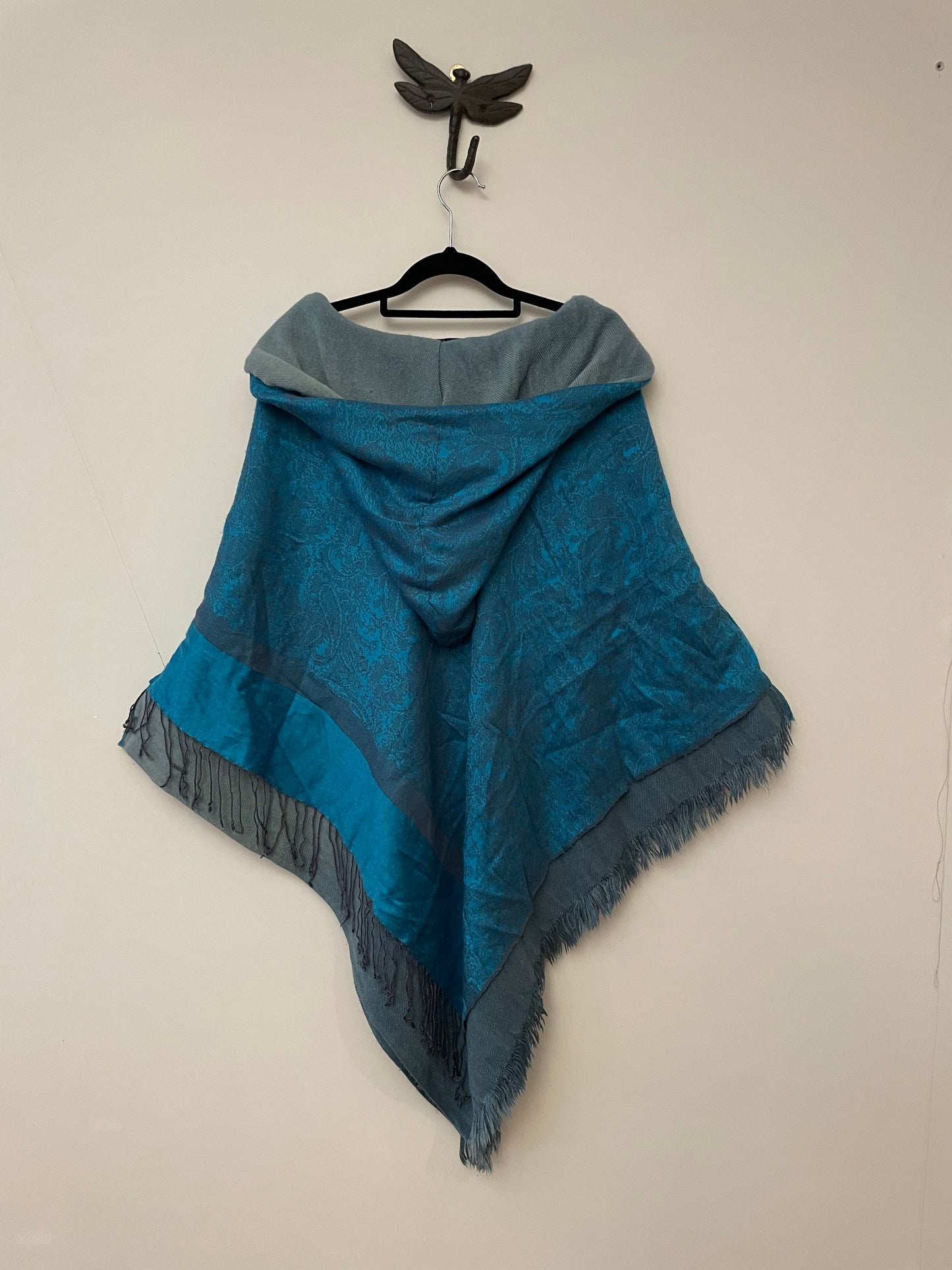 Dusty Blue Poncho