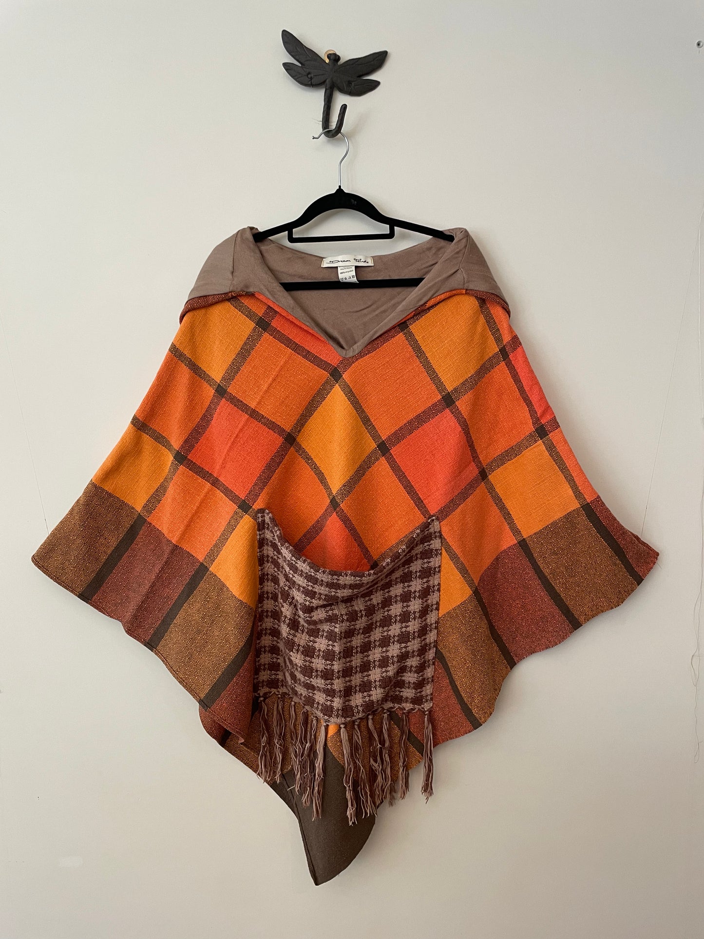 Orange and Brown Poncho