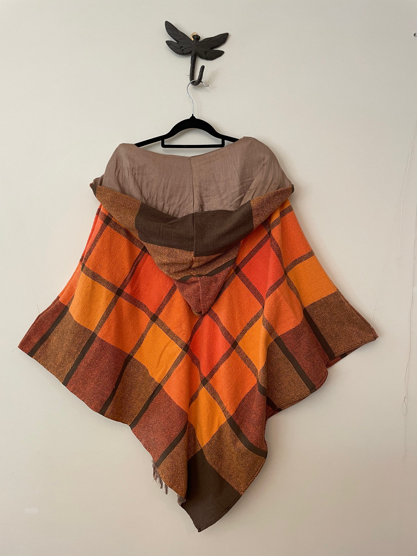 Orange and Brown Poncho