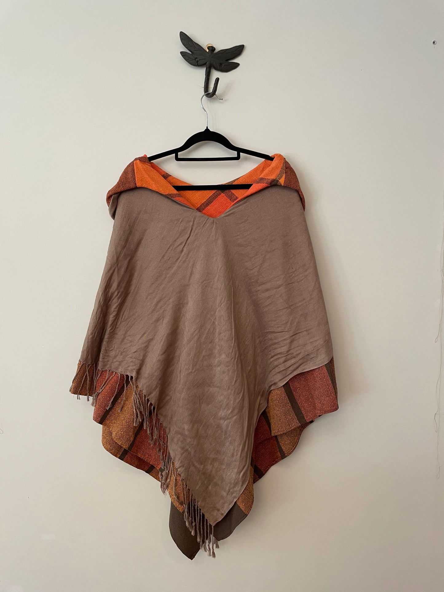 Orange and Brown Poncho