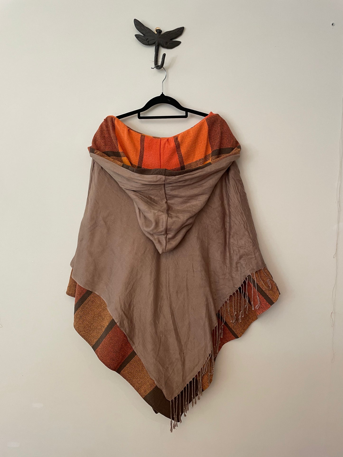Orange and Brown Poncho