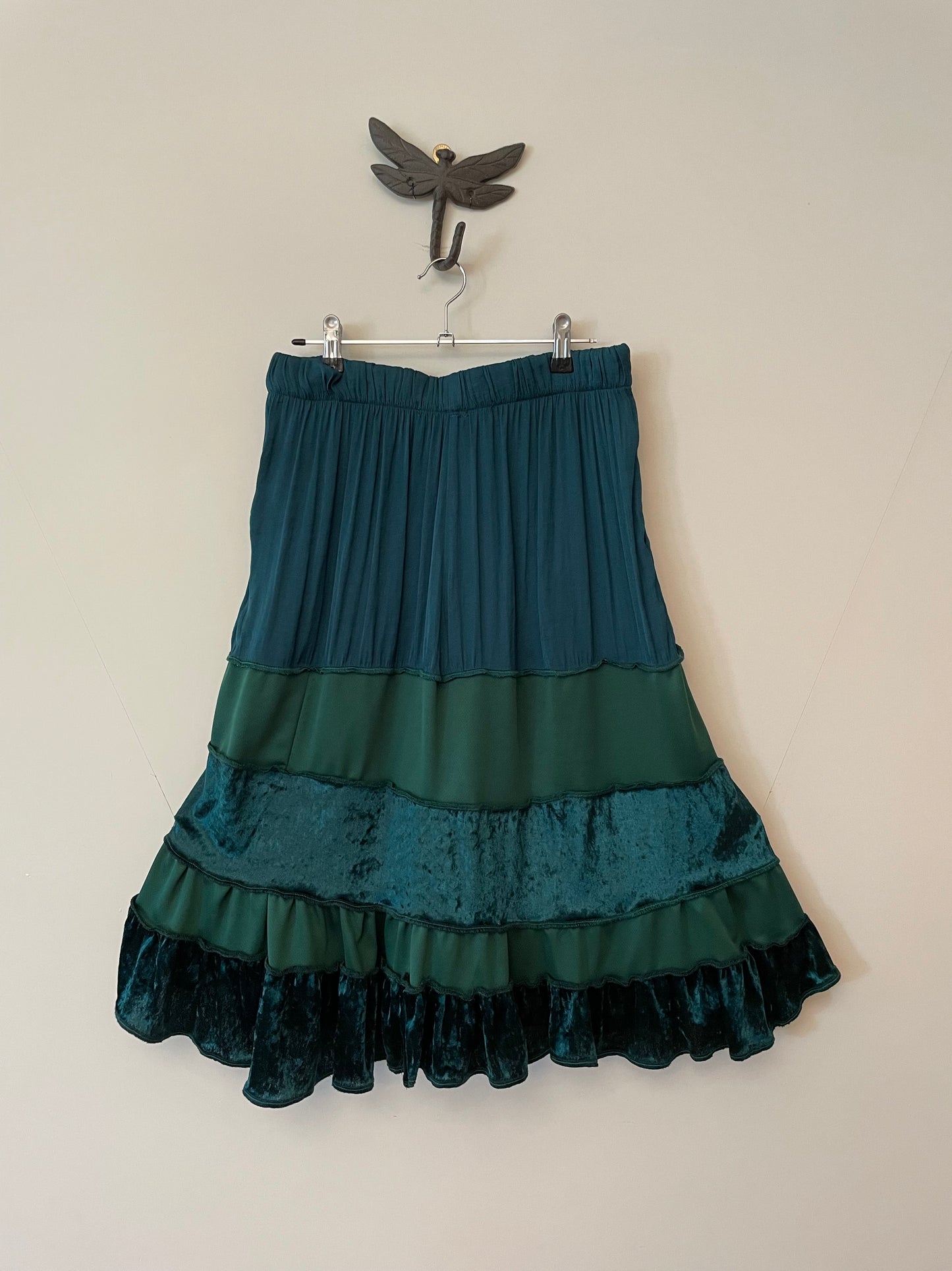 Emerald Green Midi Skirt