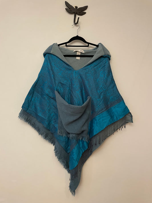 Dusty Blue Poncho