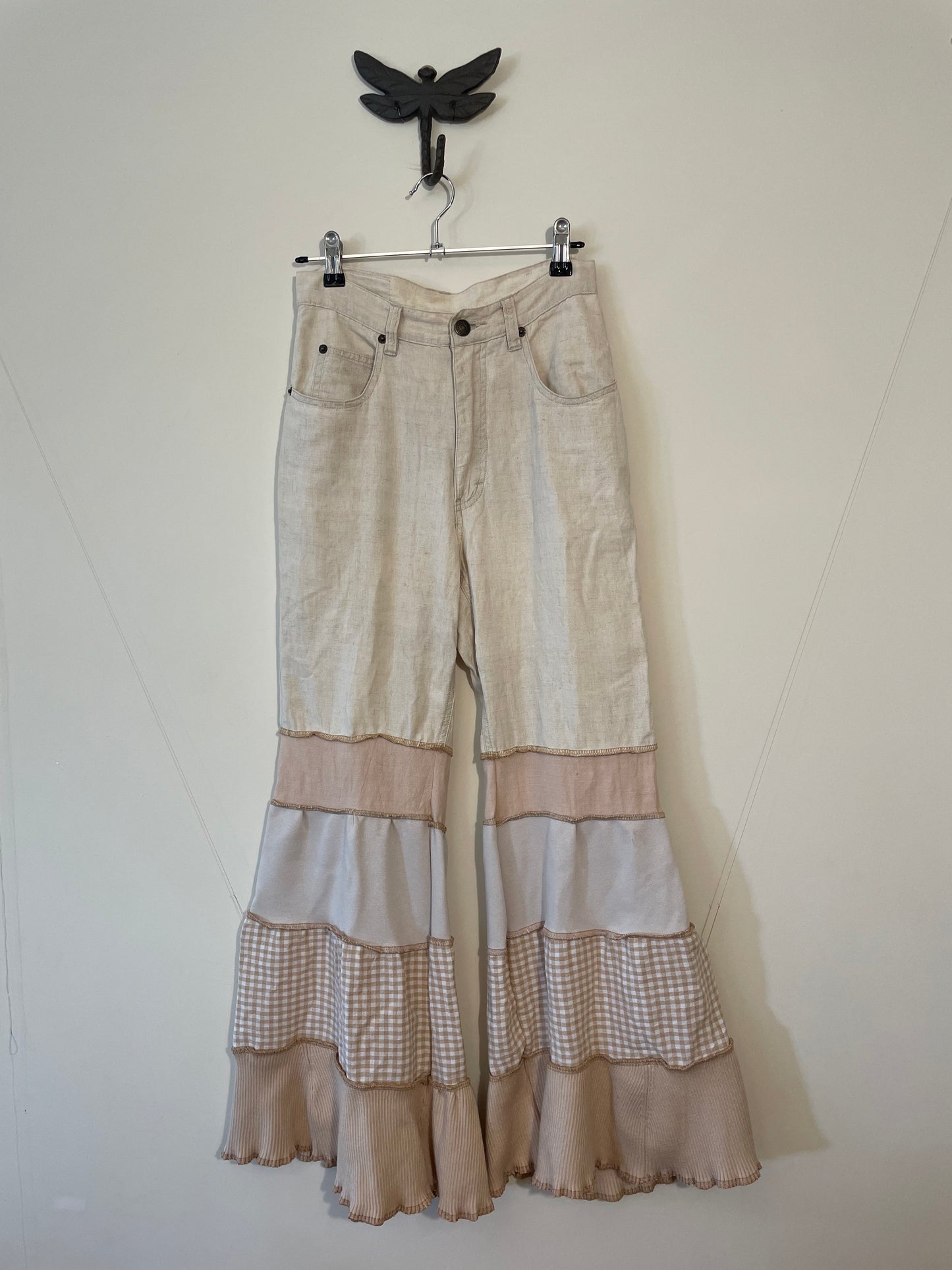 Cream 'Jean' Flare Pants
