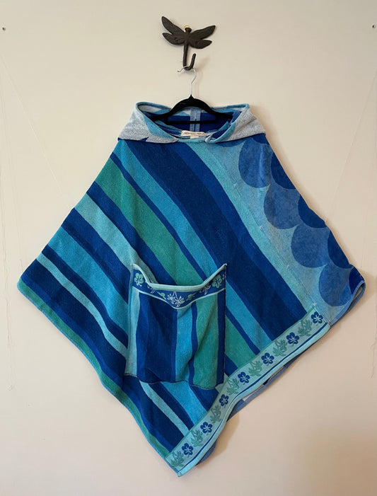 Blue Towel Poncho