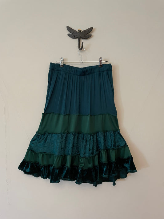 Emerald Green Midi Skirt