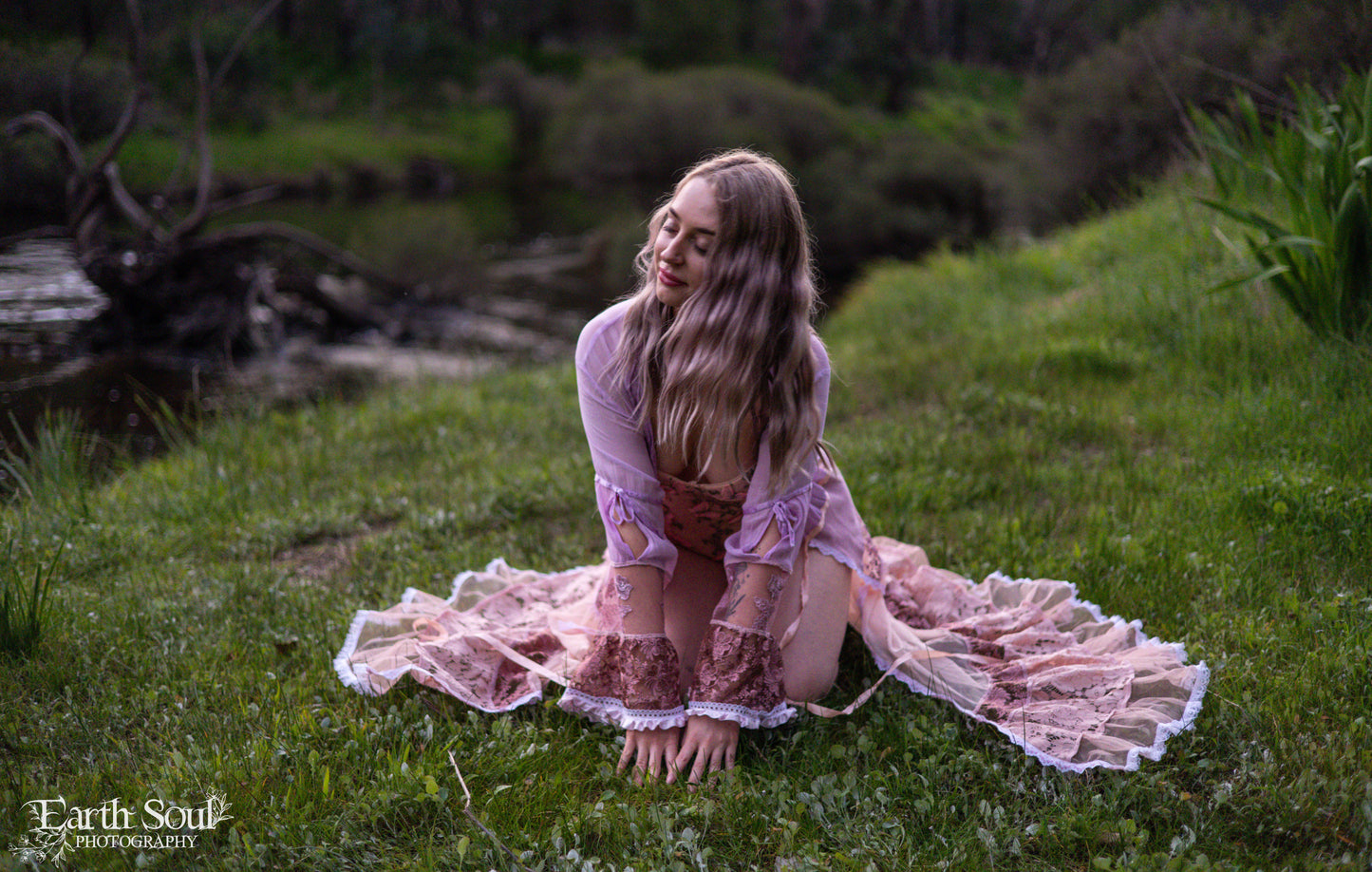Pink Lace Robe Dress