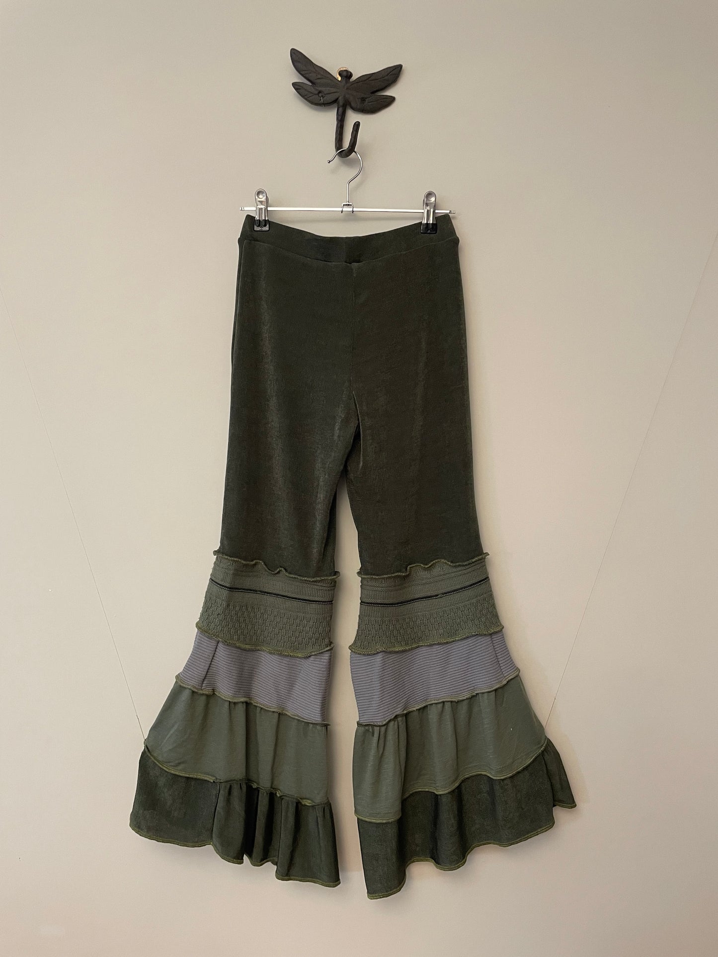 Olive Flare Pants