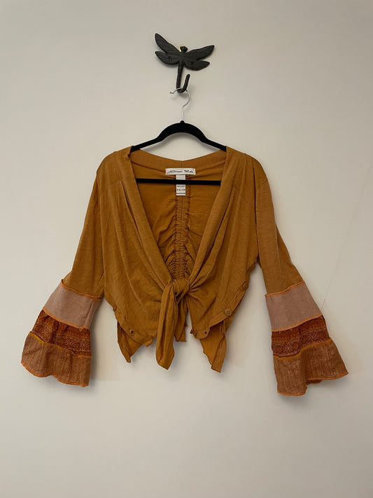 Orange Flare Tie Top