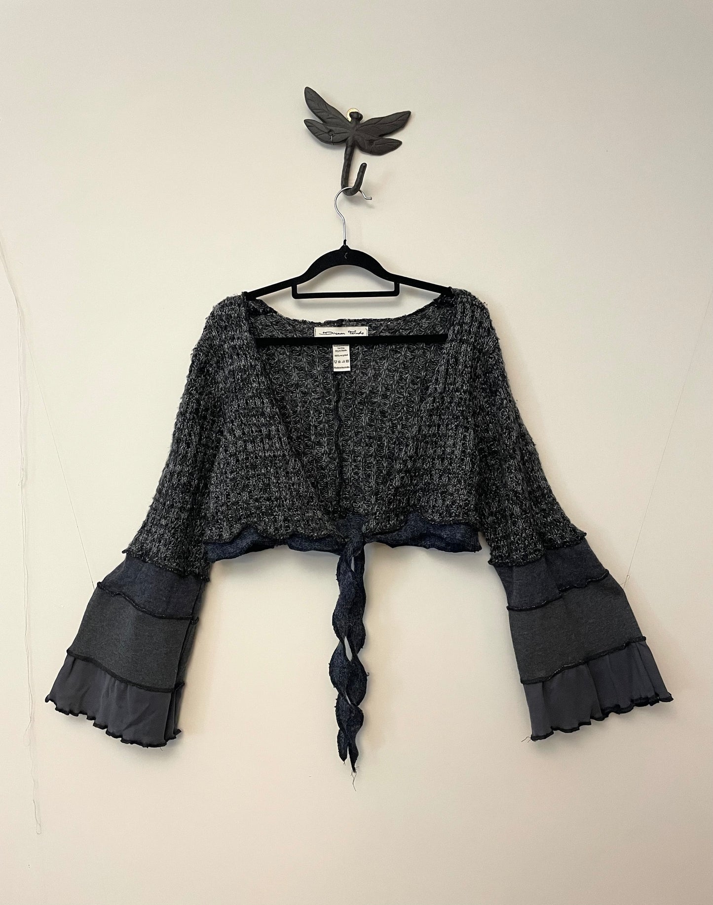 Grey Tie Top