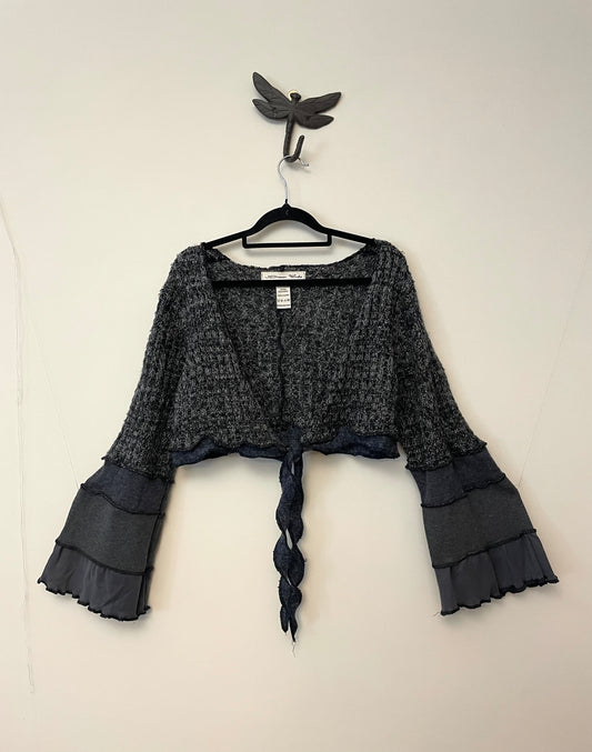 Grey Tie Top